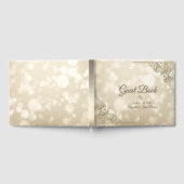 Livre D'or Elegant Gold Hearts Frame Bokeh Wedding (Complet)