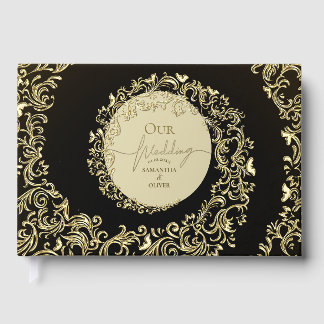 Livre D'or Elegant Gold Mariage damassé