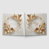 Livre D'or Elegant Gold Monogram Wedding Guest Book (Complet)