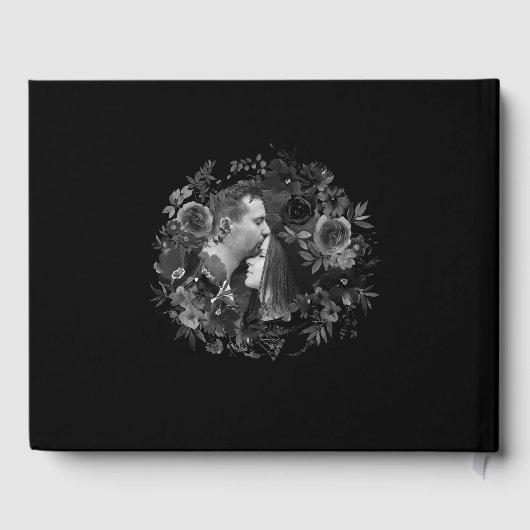 Livre D'or Élégant gothique Forêt foncée Mariage photo (Verso)