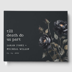 Livre D'or Elégant gothique noir Rose noir Mariage