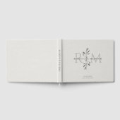 Livre D'or Elegant Gray Botanical Monogram Wedding (Complet)