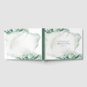 Livre D'or Elégant Green Ombre Marble Mariage Guestbook (Complet)
