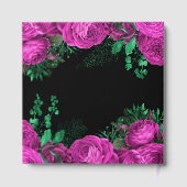 Livre D'or Elegant Hot Pink Flowers Birthday Party (Verso)