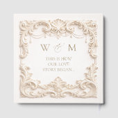 Livre D'or Elegant Ivory Baroque Square (Verso)