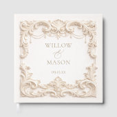 Livre D'or Elegant Ivory Baroque Square (Recto)