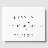 Livre D'or Élégant Joyeux Jamais Après Mariage (Recto)