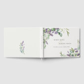 Livre D'or Élégant Lavande Eucalyptus Mariage de feuillage fe (Complet)