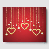 Livre D'or Élégant Mariage À Thème Rouge Et Or (Verso)