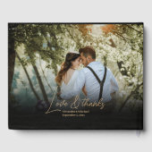 Livre D'or Elégant Mariage Art déco noir et or (Verso)