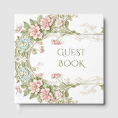 Livre D'or Elégant Mariage Art Nouveau Hydrangea (Recto)