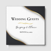 Livre D'or Élégant Mariage Black White Gold (Recto)