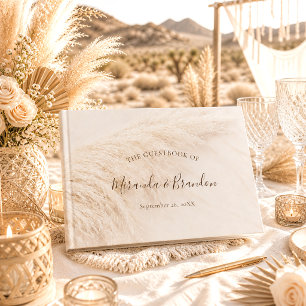 Livre D'or Élégant mariage bohème à l'herbe de la Pampa