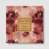 Livre D'or Élégant Mariage Boho Burgundy Blush Gold Boho (Recto)