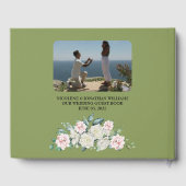 Livre D'or Élégant Mariage d'accolade florale (Verso)