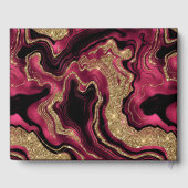 Livre D'or Élégant Mariage d'agate de Parties scintillant rou (Verso)