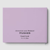 Livre D'or Élégant mariage d'aquarelle Lavender (Verso)