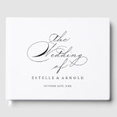 Livre D'or Élégant Mariage de calligraphie moderne (Recto)