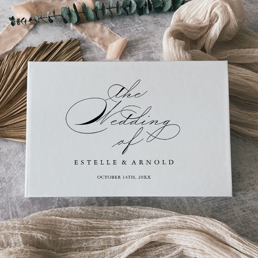 Livre D'or Élégant Mariage de calligraphie moderne