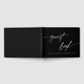 Livre D'or Élégant Mariage de calligraphie noir et blanc (Complet)