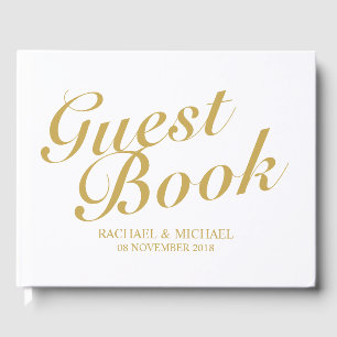 Livre D'or Élégant Mariage de calligraphie or