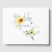Livre D'or Élégant Mariage de feuillage Eucalyptus tournesol (Verso)