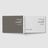 Livre D'or Élégant Mariage de Fleur d'Art Neutre Line (Complet)