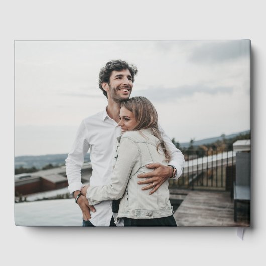 Livre D'or Elégant Mariage de la couronne de neige et d'eucal (Verso)