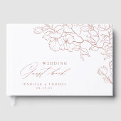 Livre D'or Élégant mariage de terre cuite florale dessiné à l (Recto)