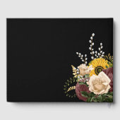 Livre D'or Élégant Mariage de tournesols noirs (Verso)