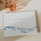Livre D'or Elégant Mariage d'eau bleu côtier