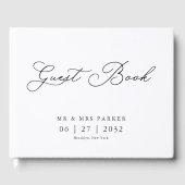 Livre D'or Élégant Mariage Écriture Calligraphique Traditionn (Recto)