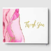 Livre D'or Élégant Mariage en pierre rose et or (Verso)