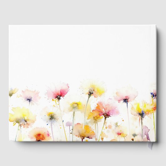 Livre D'or Élégant Mariage Fleur sauvage (Verso)