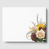 Livre D'or Élégant Mariage floral blanc (Verso)