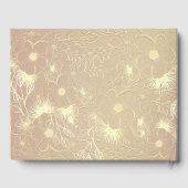 Livre D'or Elégant Mariage floral bleu marine (Verso)