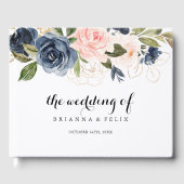 Livre D'or Élégant Mariage floral d'hiver simple (Recto)