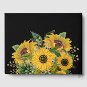 Livre D'or Élégant Mariage floral noir (Verso)