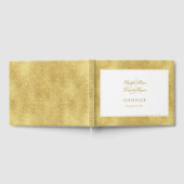 Livre D'or Elégant Mariage frontière or et blanc (Complet)