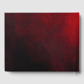 Livre D'or Élégant Mariage moderne Gold Red Black (Verso)