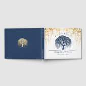 Livre D'or Élégant Mariage moderne Willow Tree Marine Blue Go (Complet)