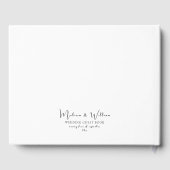 Livre D'or Élégant Mariage noir et blanc simple (Verso)