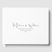 Livre D'or Élégant Mariage noir et blanc simple (Recto)