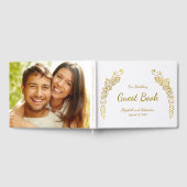 Livre D'or Élégant Mariage photo White and Gold Flourish (Complet)
