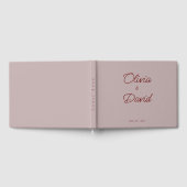 Livre D'or Élégant Mariage Rose Dusty (Complet)