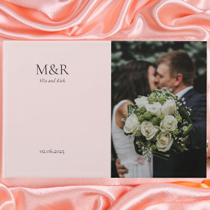 Livre D'or Élégant Mariage rose et noir