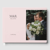 Livre D'or Élégant Mariage rose et noir (Recto)