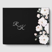 Livre D'or Élégant Mariage Rose noir blanc (Verso)