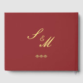 Livre D'or Élégant Mariage rouge et or (Verso)