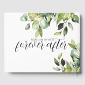 Livre D'or Élégant Mariage végétal vert (Verso)